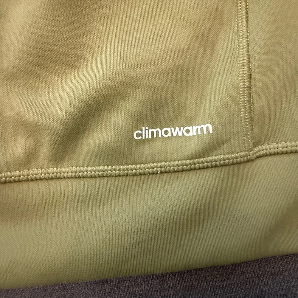 Adidas Men's Olive and Black Climawarm Hoodie